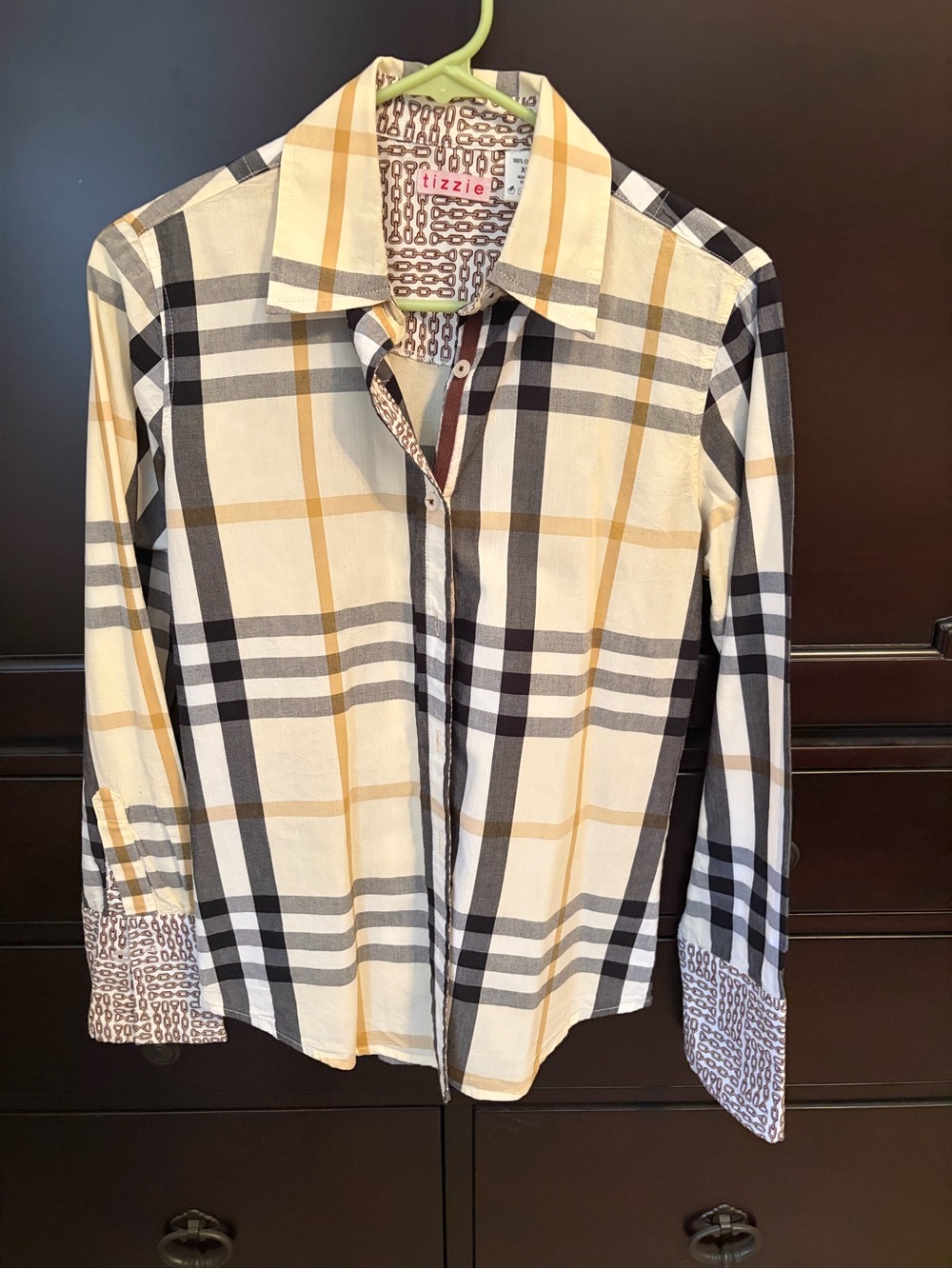 Tizzie Plaid Button-Front Shirt – XS